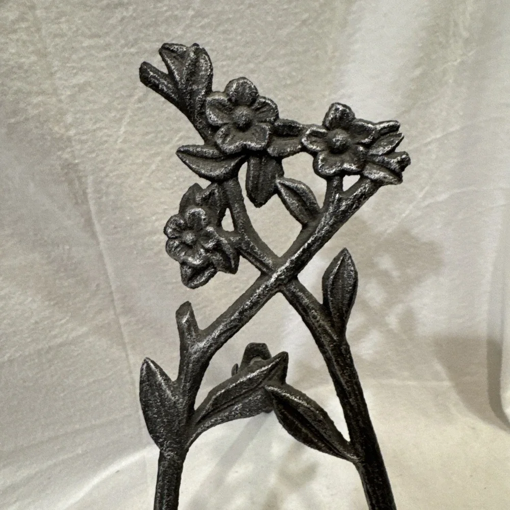 Flower & Branch Cast Iron Kitchen Cookbook, Art Frame, Photo Frame Display Stand